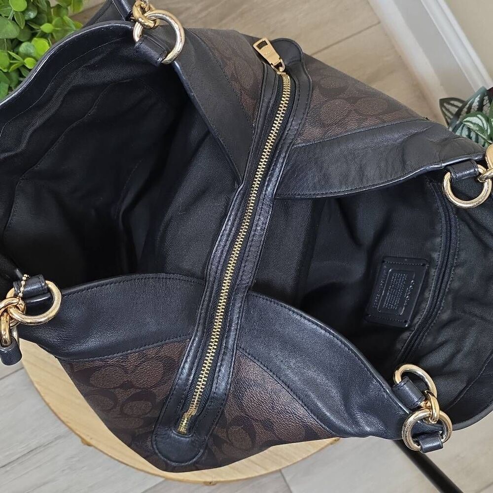 Coach Lexy Shoulder Bag with Rivets + Matching Wallet - Picture 11 of 15